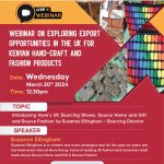 Partner's Event -  Webinar: Exploring export opportunities in the UK for Kenyan handcraft and fashion products by KEPROBA