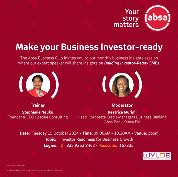 Partner's Event: Investor Readiness for Business Growth Webinar by Absa